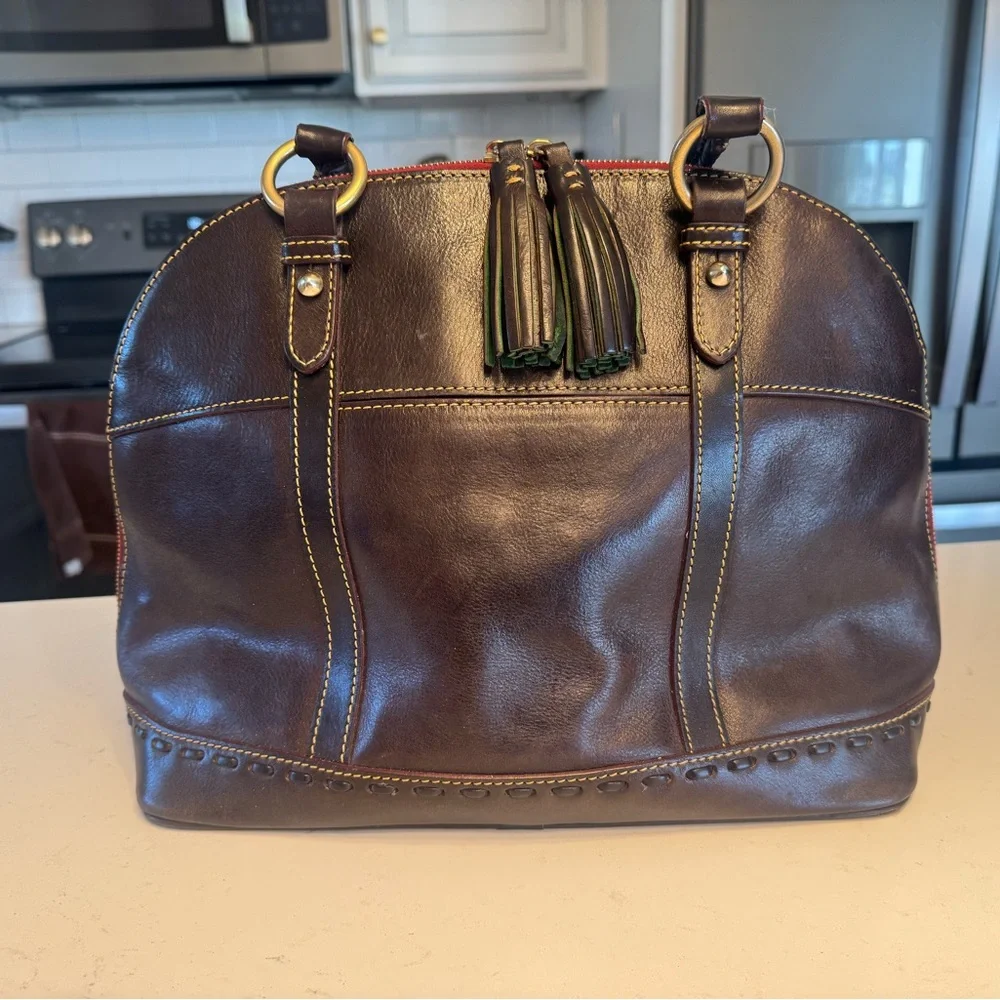 Dooney & Bourke Florentine Leather Domed Sachel - Picture 3 of 14
